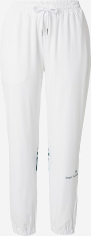Sergio Tacchini Tapered Workout Pants 'MONZA' in White: front