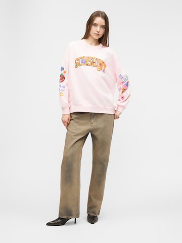 PIECESSweater majica 'DINNA' - roza boja