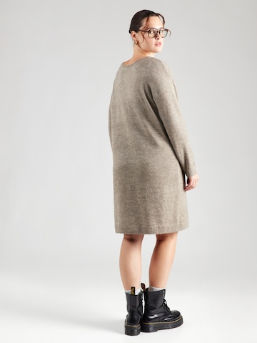 ONLY Carmakoma Knitted dress 'CARADELE' in Brown
