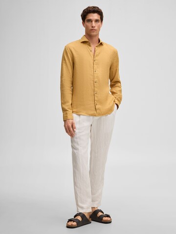 STRELLSON Regular fit Button Up Shirt 'Ceasar' in Yellow