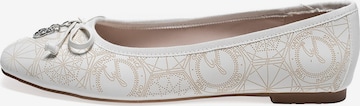 Ballerines Gattinoni en blanc : devant