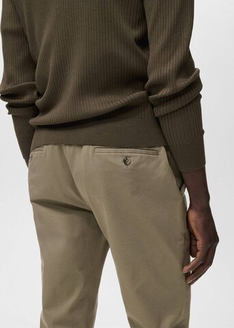 MANGO MAN Slim fit Chino Pants 'Barna' in Beige