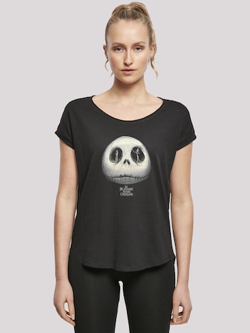 F4NT4STIC Shirt 'Nightmare Before Christmas Jacks Eyes' in Zwart: voorkant