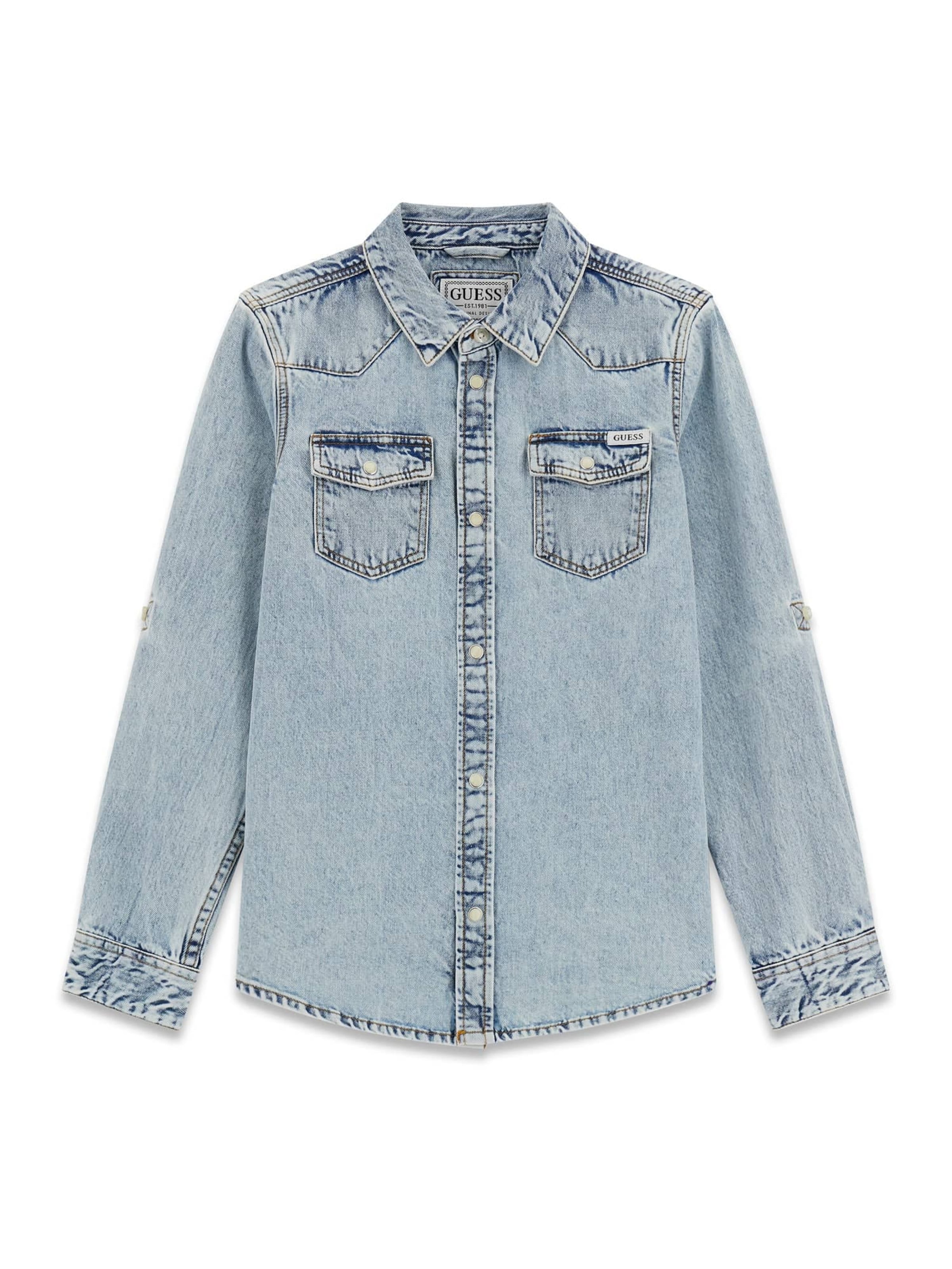 GUESS Button Up Shirt in Sky blue, Item view