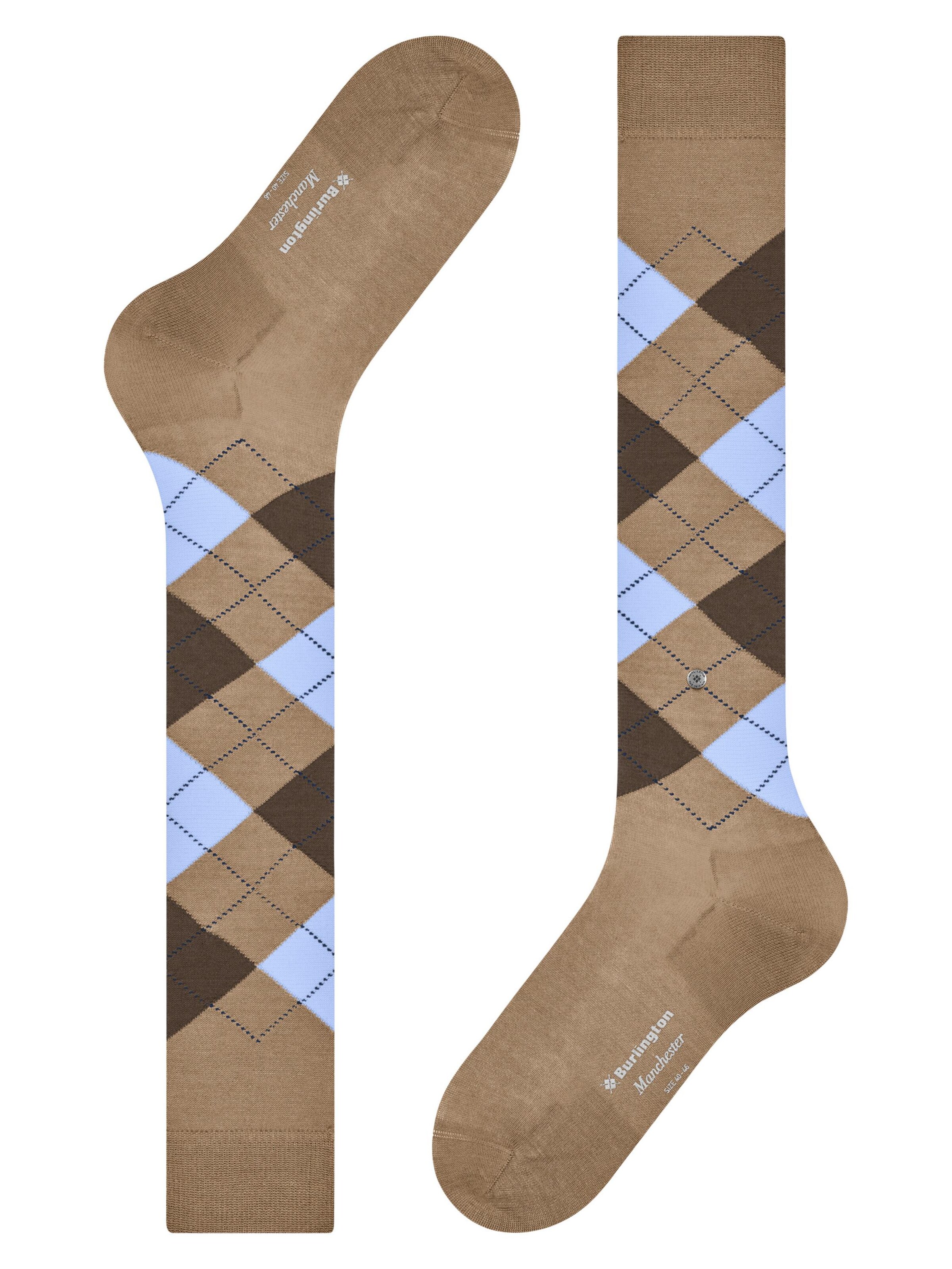BURLINGTON Kniestrümpfe 'Manchester'‌‌‌‌‌ in Beige