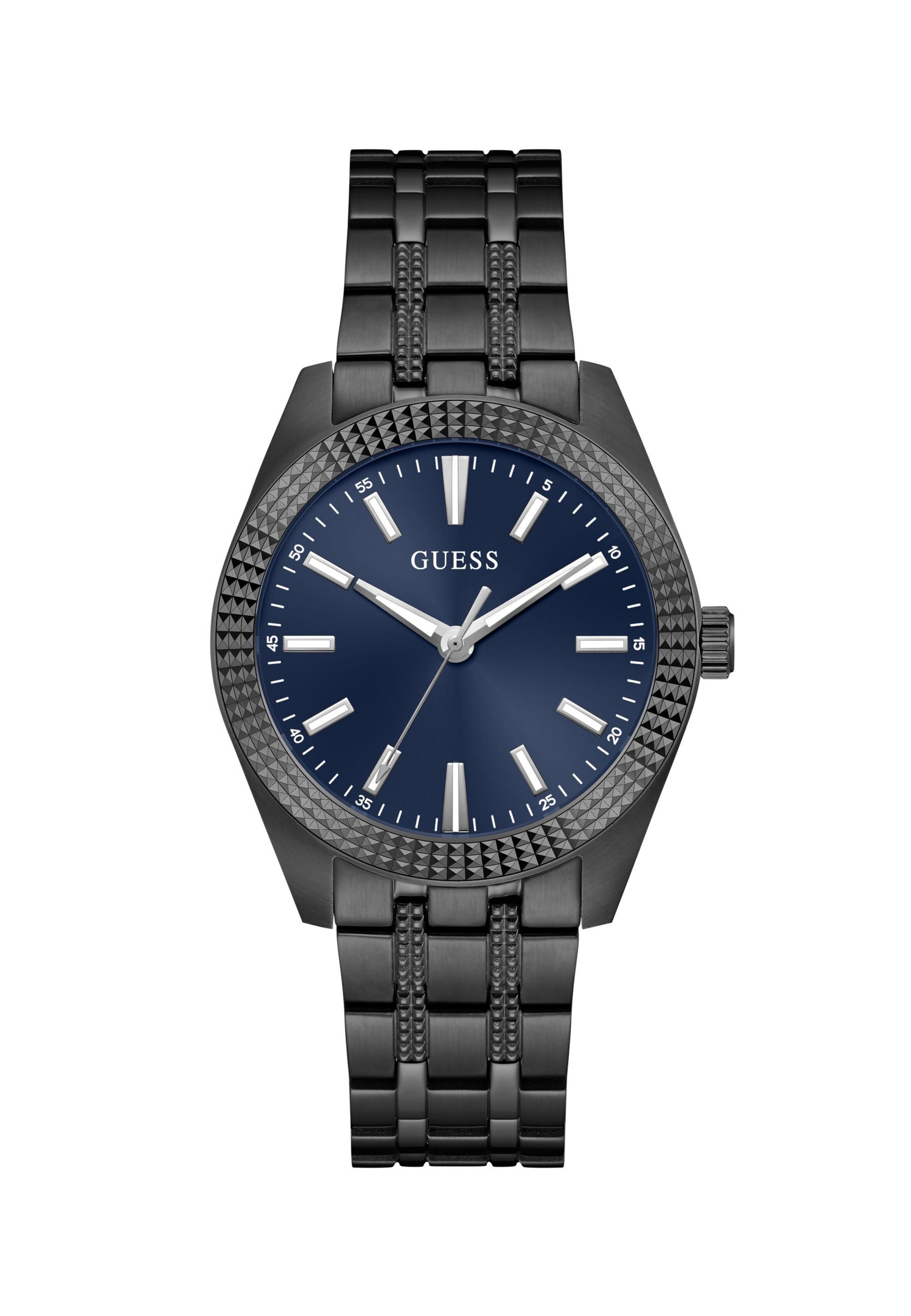 GUESS Analoog horloge ' PERCY ' in Zwart: voorkant