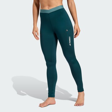 ADIDAS TERREX Skinny Leggings 'Xperior' in Grün: Vorderseite