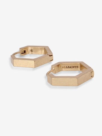 AllSaints - Brincos 'HEX HUGGIE' em ouro