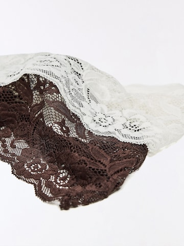 Bershka Opaska na czoło w kolorze beżowy