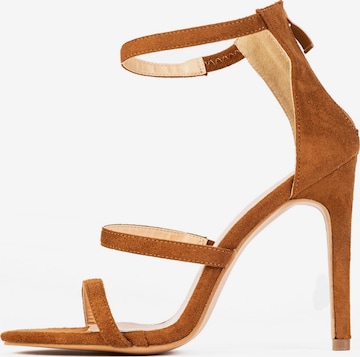 Celena Strap sandal 'Cassandra' in Brown: front