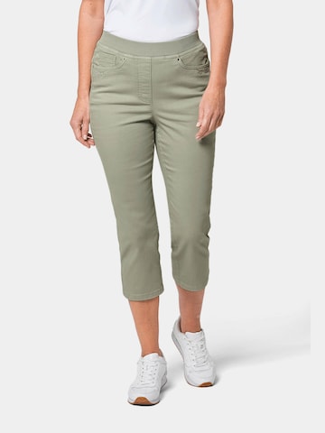 Goldner Regular Jeans 'Louisa' in Groen: voorkant