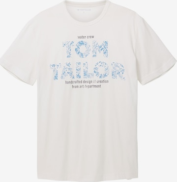 T-Shirt TOM TAILOR en blanc : devant