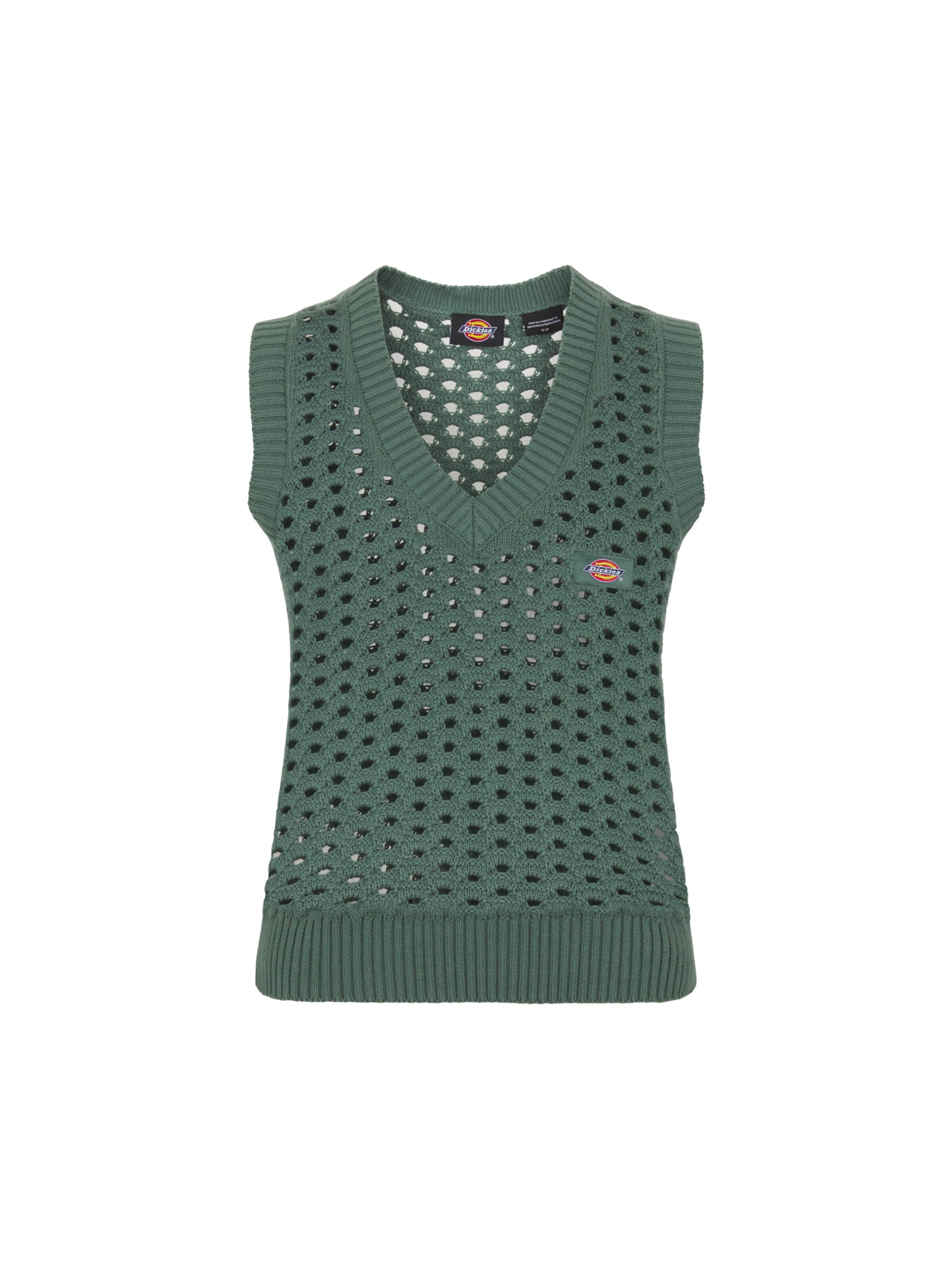 DICKIES Strickweste 'MAPLETON' in Grün: Vorderseite