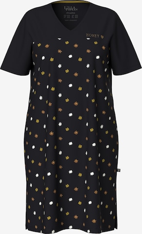 Ulla Popken Nachthemd in Zwart: voorkant