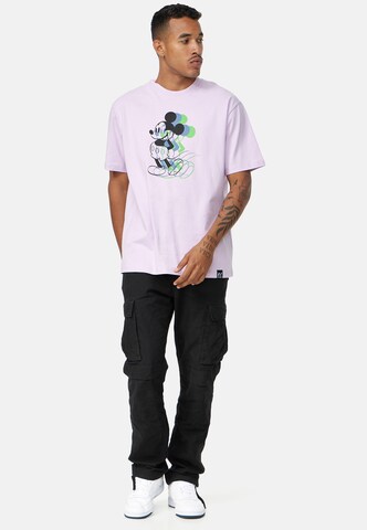 Recovered T-Shirt 'Disney 3 Tone Fade Mickey Mouse' in Lila
