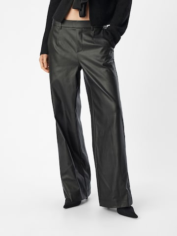 OBJECT Wide leg Pants 'OBJMELBA LISA' in Black: front