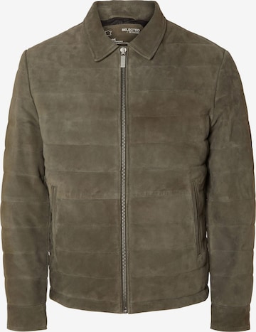 Veste mi-saison SELECTED HOMME en vert : devant