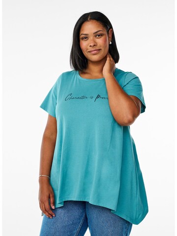 T-shirt 'VMY' Zizzi en vert : devant