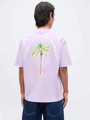 T-Shirt Lindbergh en violet : devant