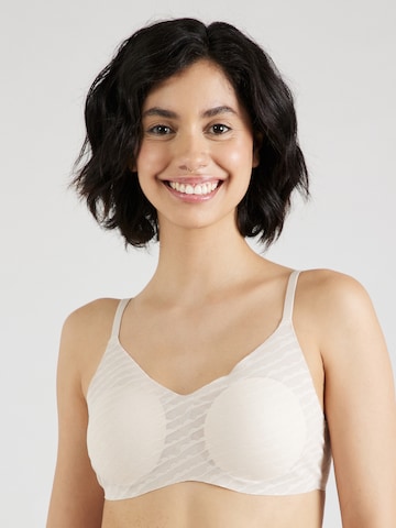 SLOGGI Bustier Rintaliivi 'ZERO Lacy H' värissä beige: edessä