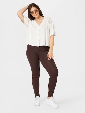 Skinny Leggings de la Zizzi pe maro