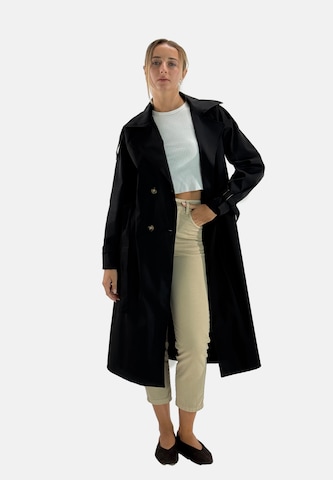 Manteau mi-saison Elara en noir