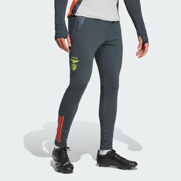 ADIDAS PERFORMANCE Slimfit Sporthose 'Benfica Tiro 24' in Grau: Vorderseite