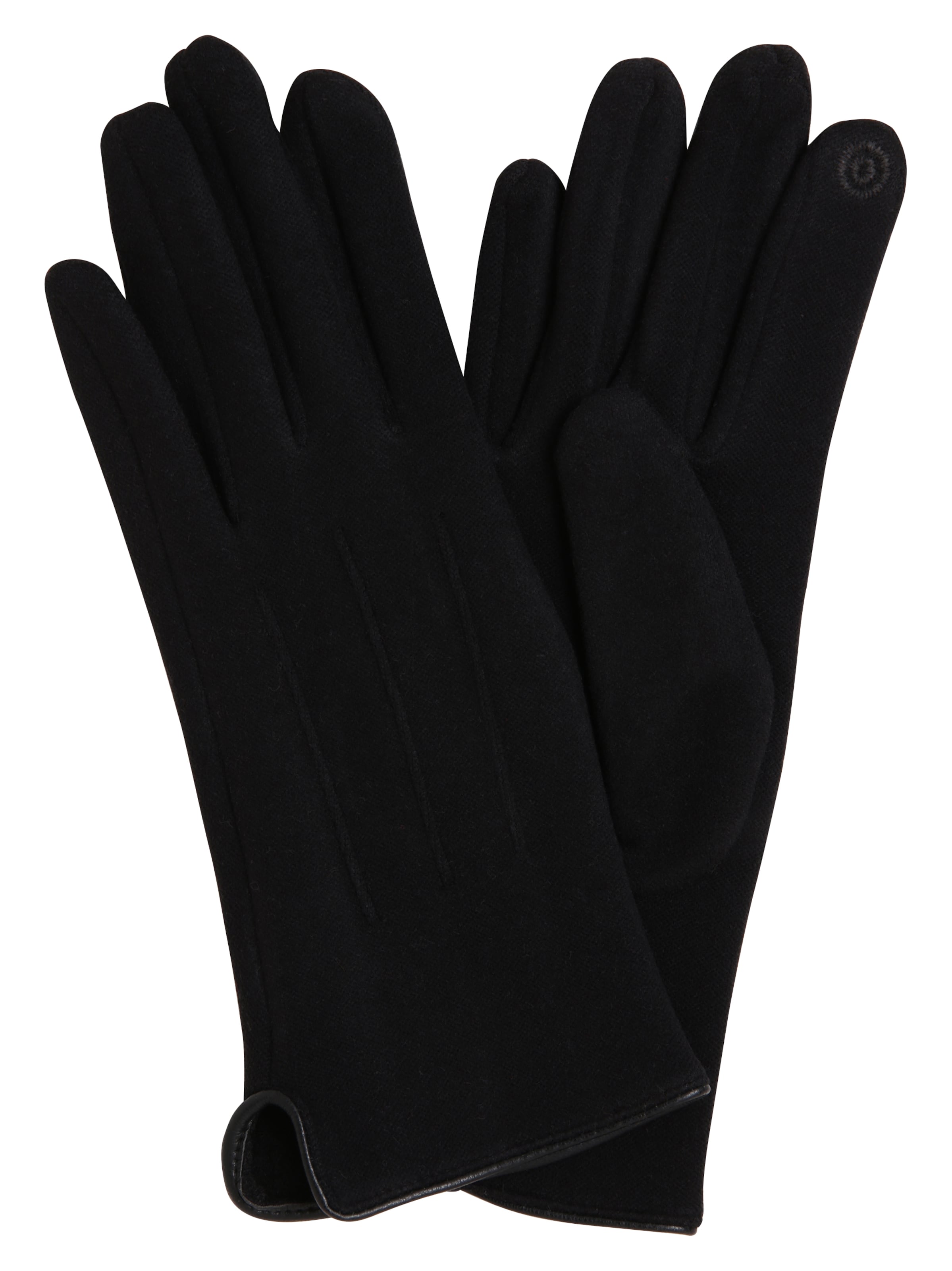eem Fingerhandschuhe in Schwarz: Vorderseite