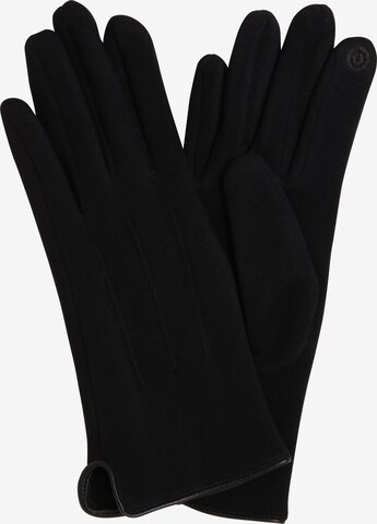 eem Full Finger Gloves in Black: front