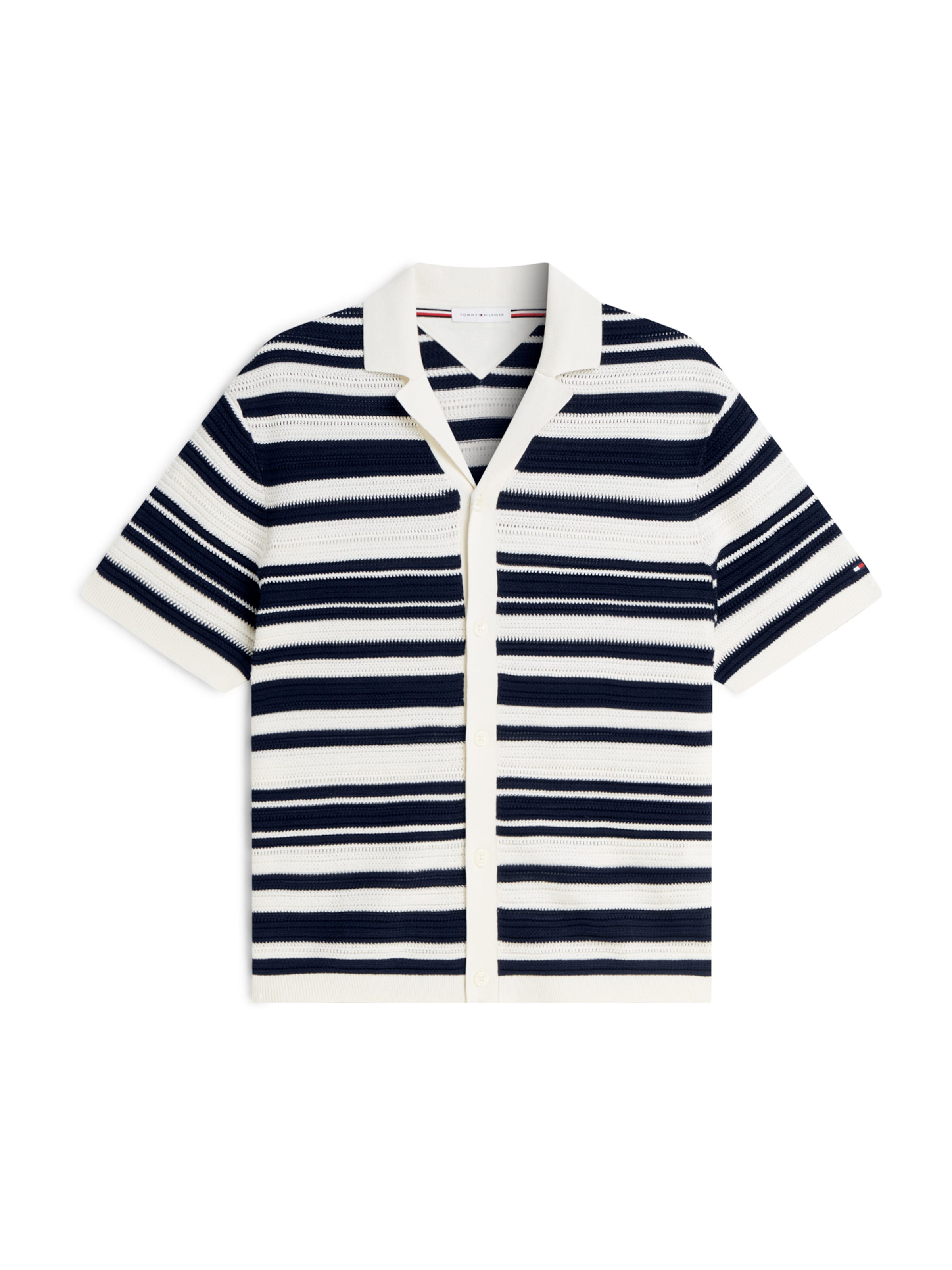 TOMMY HILFIGER - Casaco de malha 'BRETON' em bege: frente