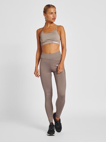 Hummel Skinny Workout Pants 'Chipo' in Brown