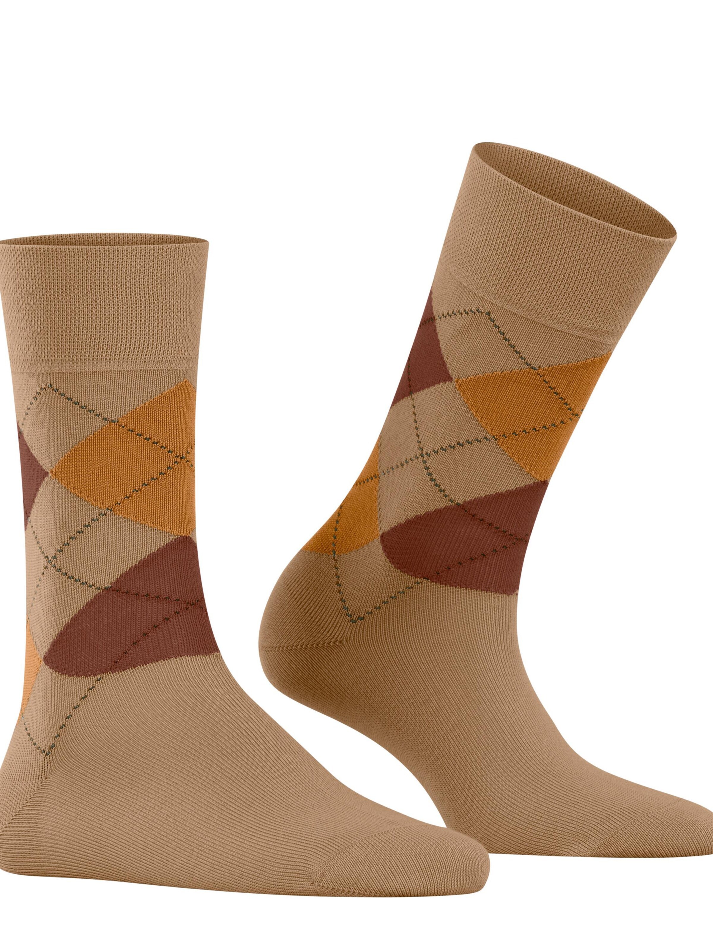 FALKE Socks 'Sensitive Argyle' in Yellow