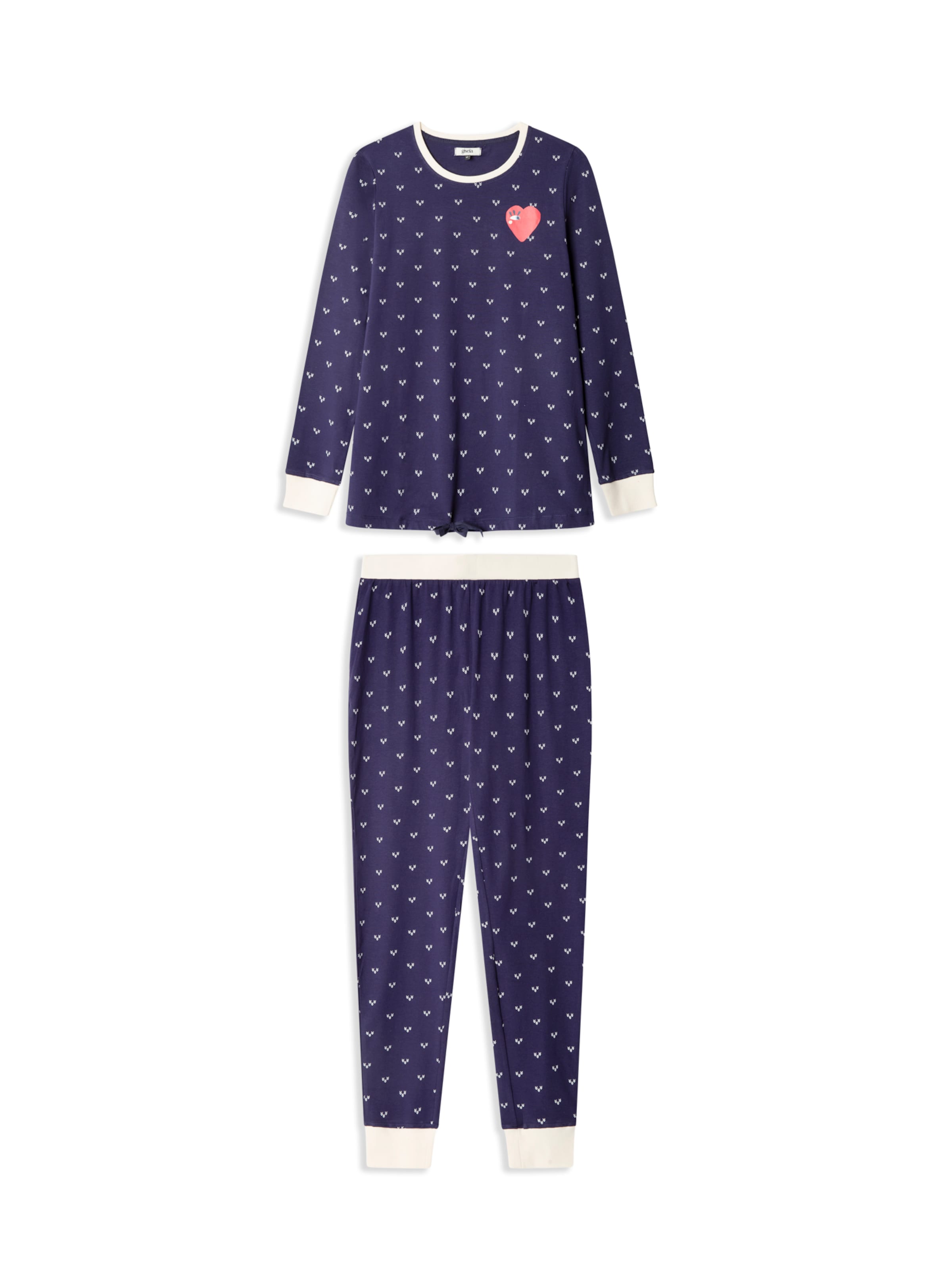 Pyjama Gisela en bleu : devant