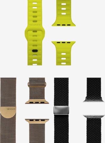 WRISTR Digital watch 'Motus-Weave-Milanese' in Yellow: front