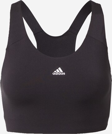 ADIDAS SPORTSWEAR Bustier Sport-BH 'Ultimate Alpha' in Schwarz: predná strana