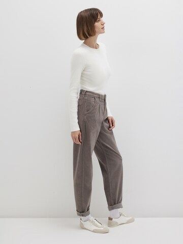 Mavi Tapered Pleat-Front Pants ' LAURA ' in Grey