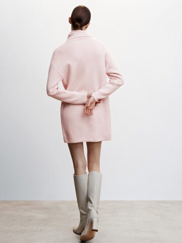 MANGO Knitted dress 'Kylie' in Pink