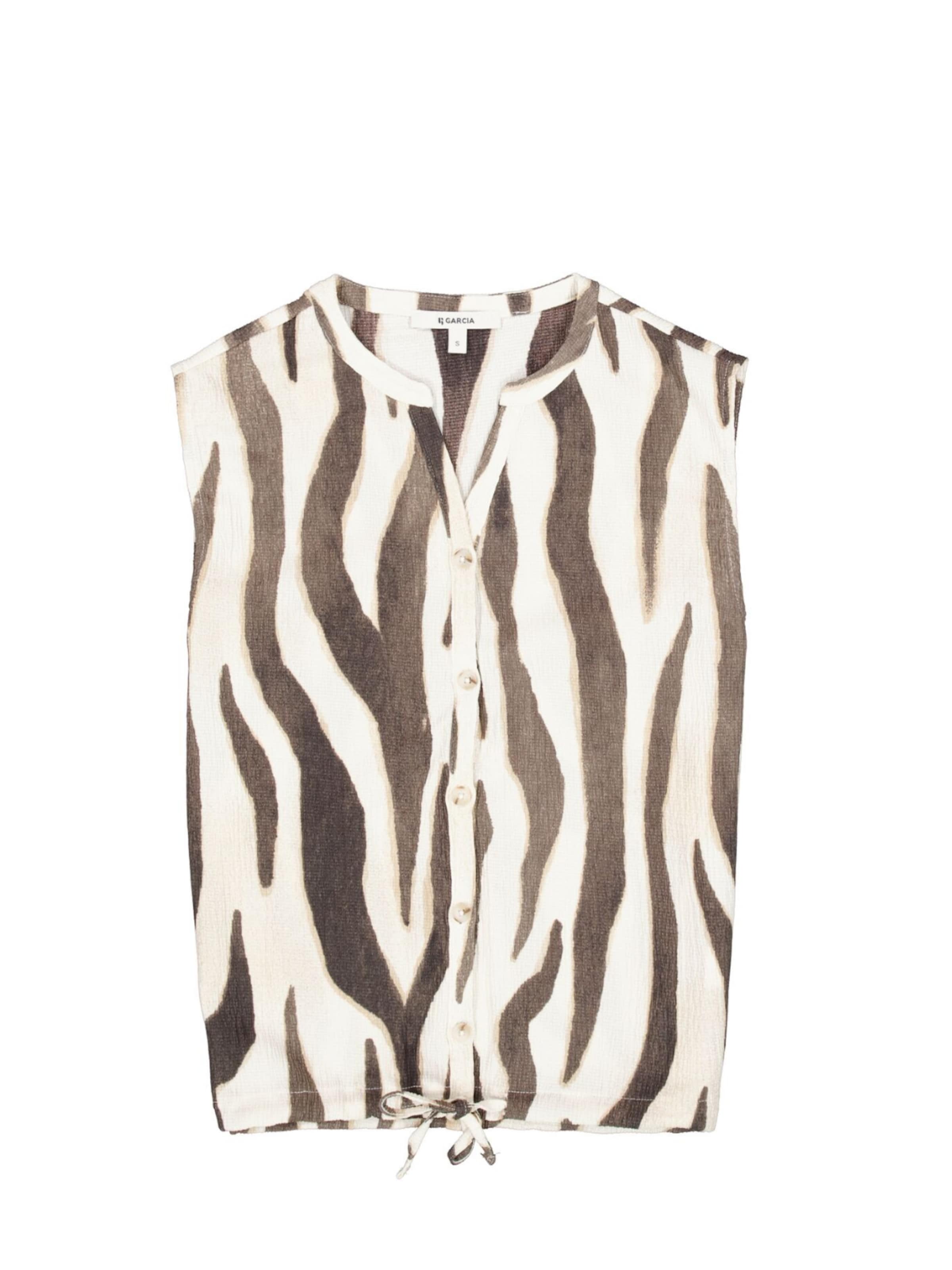 GARCIA Shirt 'Garcia - Dames t-shirt' in Bruin: voorkant
