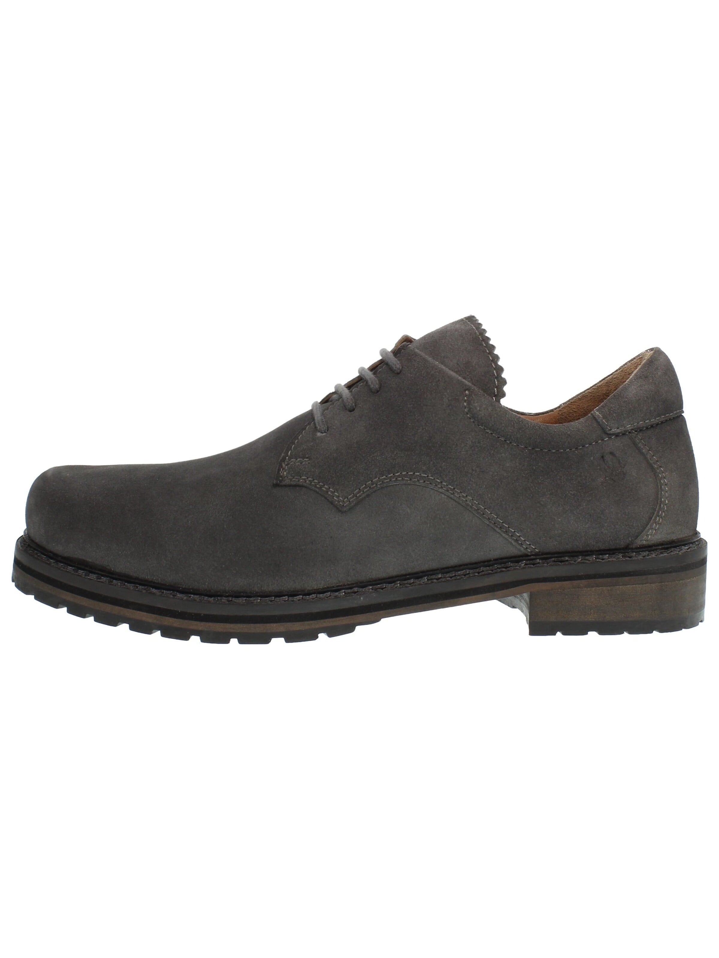 RAUSCHZEIT Traditional Shoes 'ALFRED - Haferlschuhe Mittelschnürer' in Grey: front