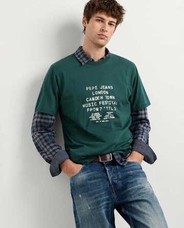 Pepe Jeans Shirt 'Jean' in Groen: voorkant