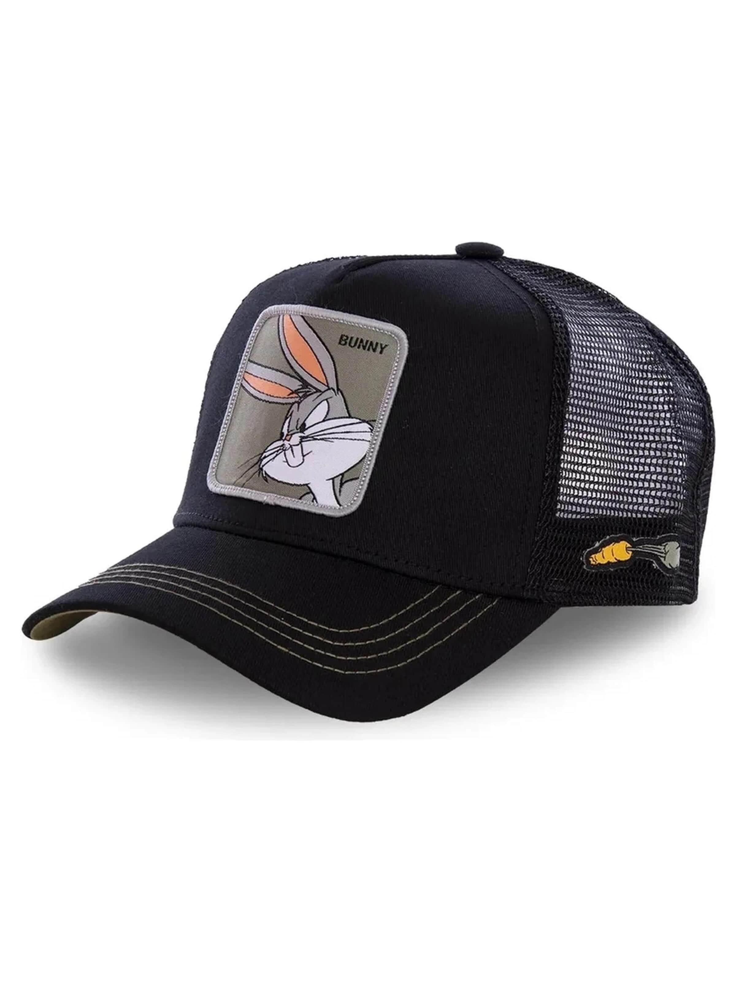 Capslab - Gorra 'Gorra capslabs negra bugs bunny bordado frente visera curva' en negro