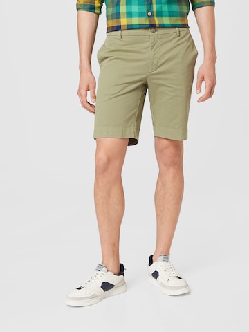 Coupe slim Pantalon chino 'KENSINGTON' Hackett London en vert : devant