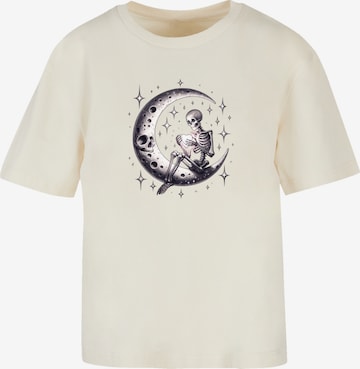 T-shirt 'Gothic Valentinstag Skelett Mond' F4NT4STIC en beige : devant