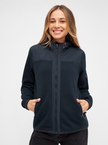 Sea Ranch Fleece jas 'Olivia' in Blauw: voorkant