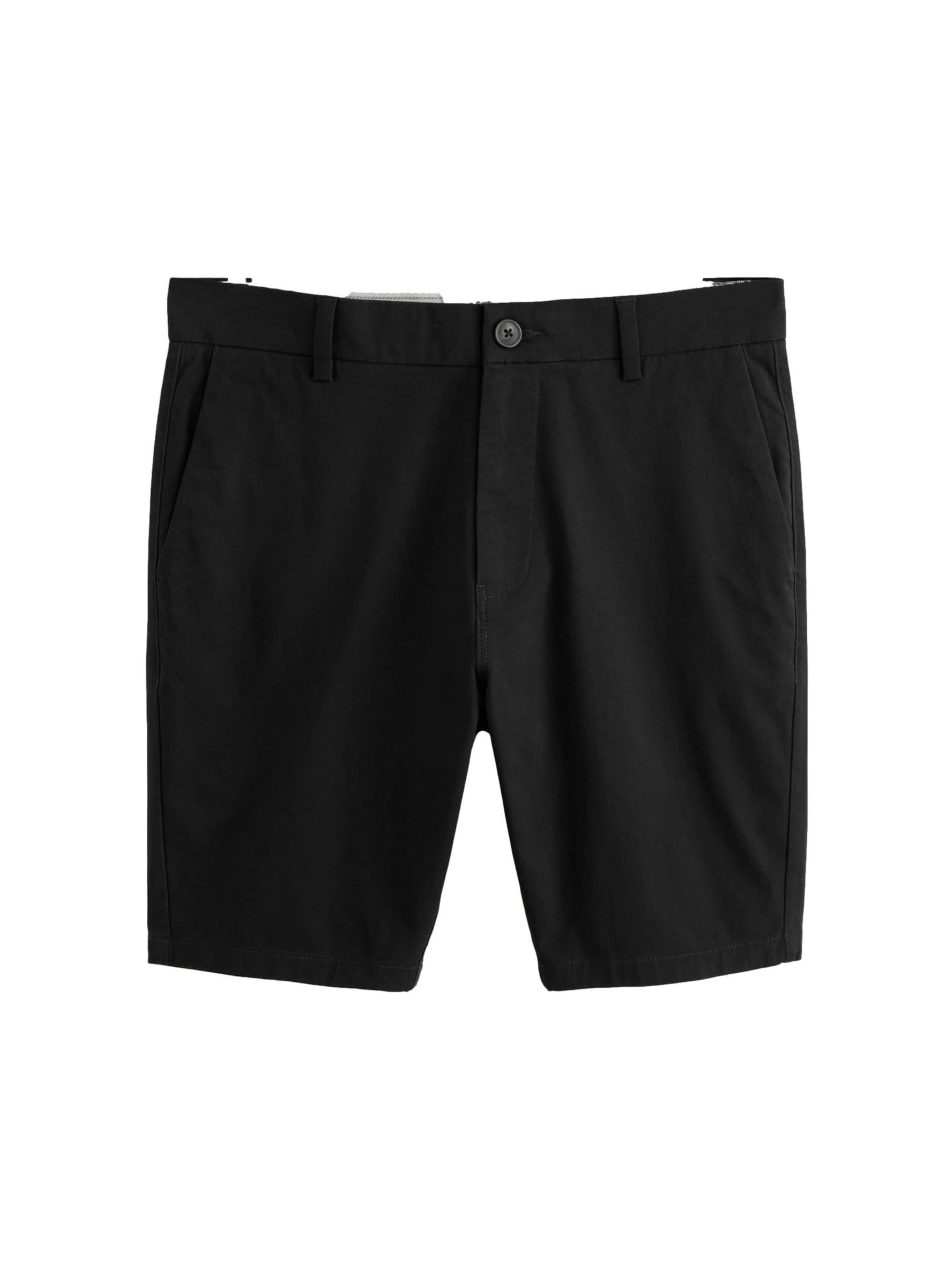 Next Loosefit Lærredsbukser i sort: forside