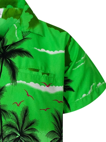 King Kameha Shirt 'Beach' in Groen
