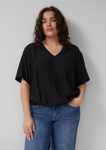 s.Oliver Bluse in Schwarz: Vorderseite