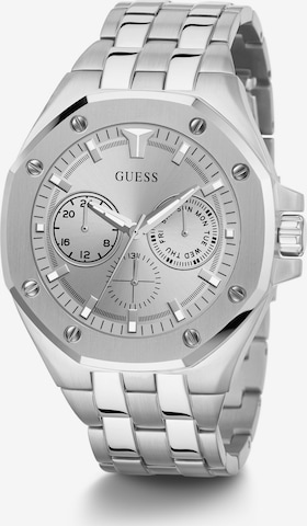 GUESS Analog Watch 'TOP GUN' in Silver: front