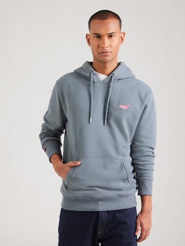 Superdry Μπλούζα φούτερ 'Essentials' σε μπλε: μπροστά