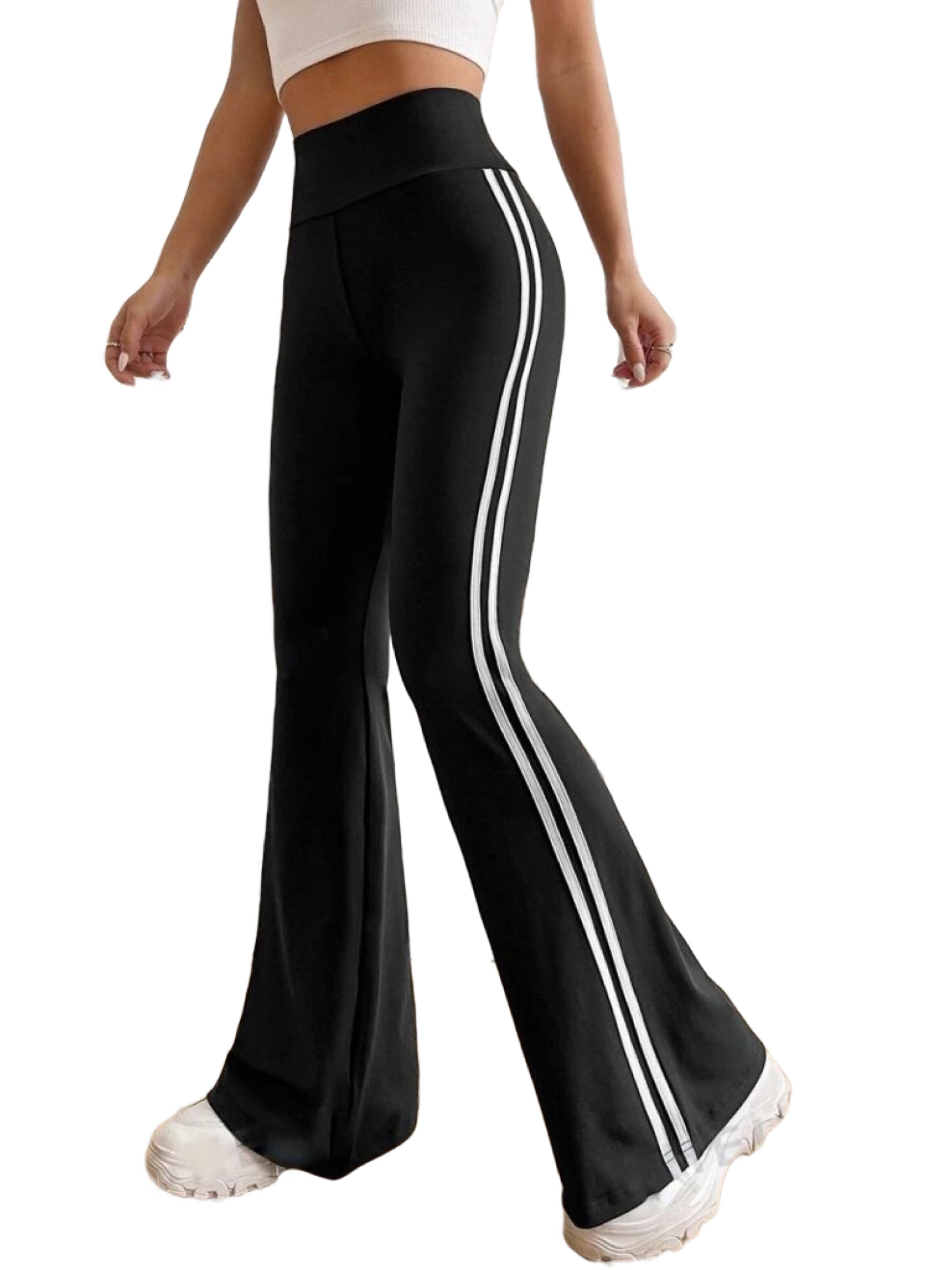 JANE's Flared Trousers in Black: front